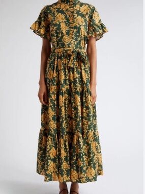 Mille Victoria Dress in Emerald Bouquet